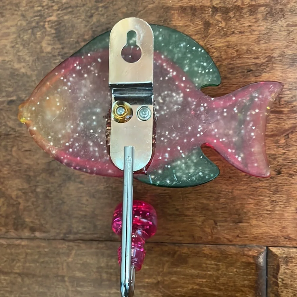 Lucite acrylic fish wall hook